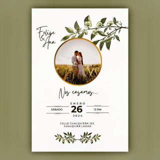 Invitación de boda Diseño Libre