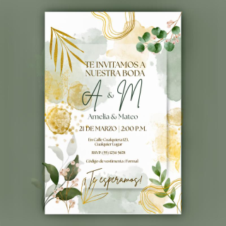 Invitación de boda Diseño Natural