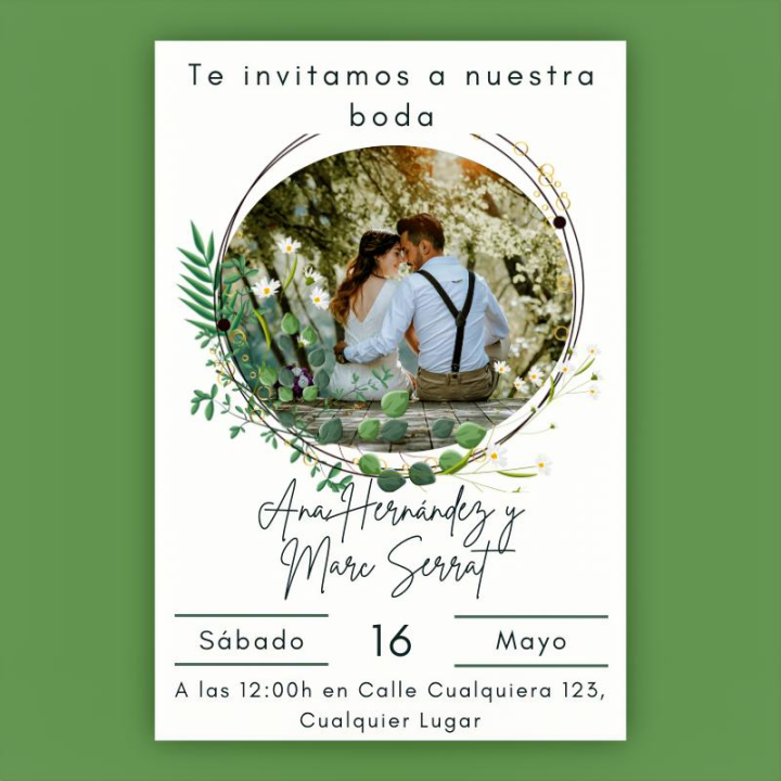 Invitación de boda Diseño Infinito