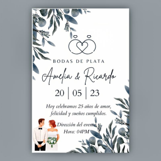 Invitación de boda Diseño Unión