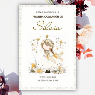 Invitación de Comunión Modelo Silvia