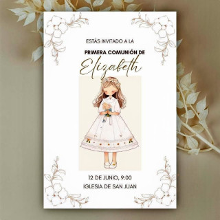 Invitación de Comunión Diseño Eli