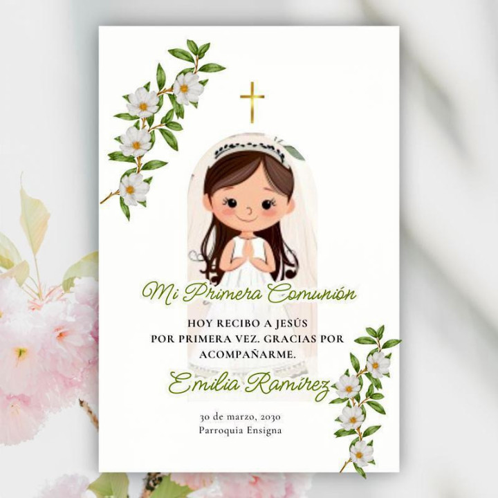 Invitación de boda Comunión Emili