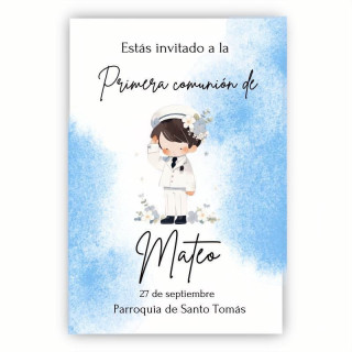 Invitación de Comunión Diseño Mateo