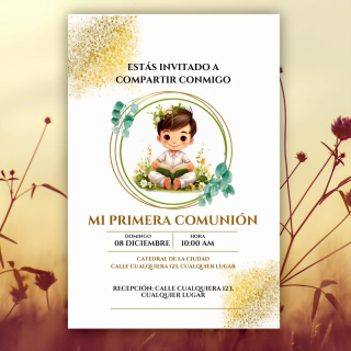 Invitación de Comunión Diseño Alfonso