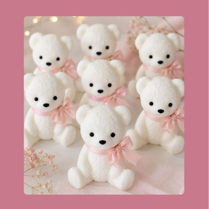 Vela de osito (7×5 cm): un detalle tierno y perfecto para cumpleaños, bautizos y baby showers.
