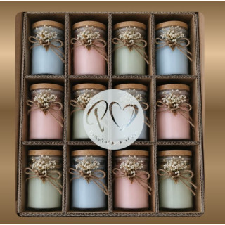 Pack de velas personalizadas para recordatorios de boda